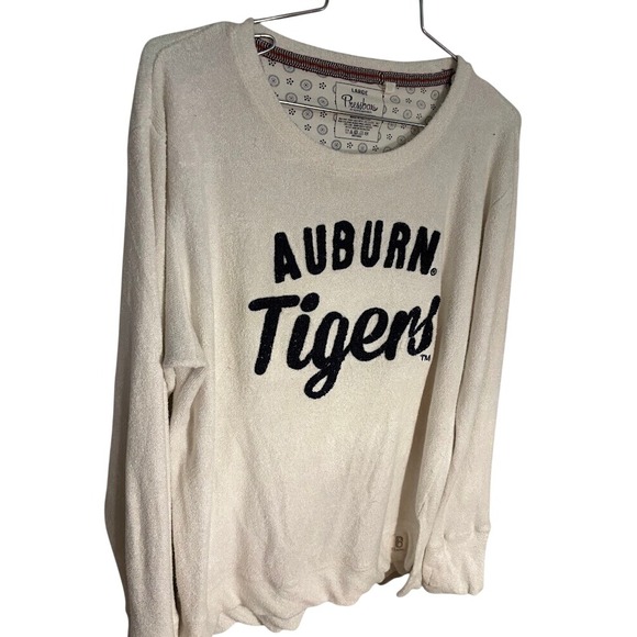 Pressbox Tops - Pressbox Auburn Tigers Cream Long Sleeve Pullover Graphic Top Women Large M0431
